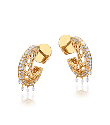 Diamond and Pearl hoops